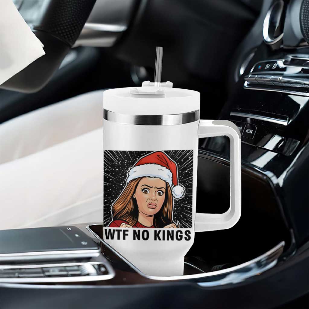 No Kings Tumbler With Handle Funny Disgusting Doll Face Meme Christmas - Wonder Print Shop