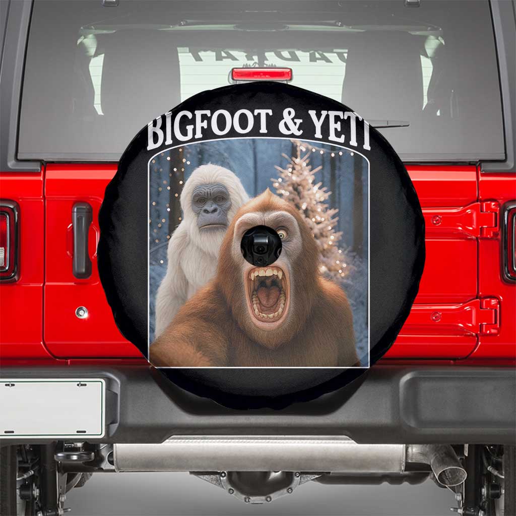 Funny Bigfoot Selfie Spare Tire Cover Sasquatch Yeti Christmas - Wonder Print Shop