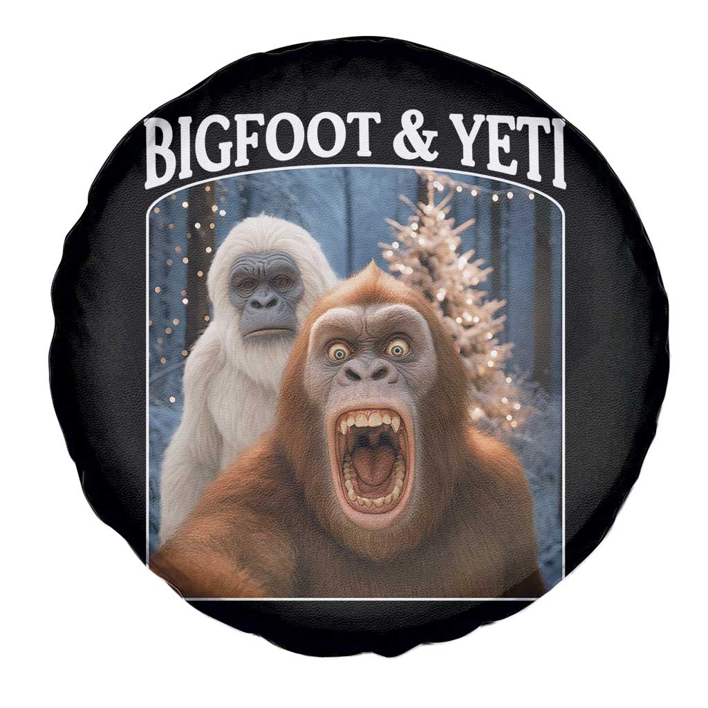 Funny Bigfoot Selfie Spare Tire Cover Sasquatch Yeti Christmas - Wonder Print Shop