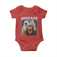 Funny Bigfoot Selfie Baby Onesie Sasquatch Yeti Christmas - Wonder Print Shop
