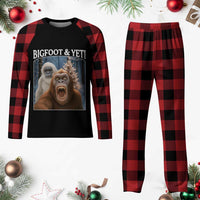Funny Bigfoot Selfie Plaid Pajama Set Sasquatch Yeti Christmas - Wonder Print Shop