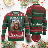Funny Bigfoot Selfie Ugly Christmas Sweater Sasquatch Yeti Xmas - Wonder Print Shop