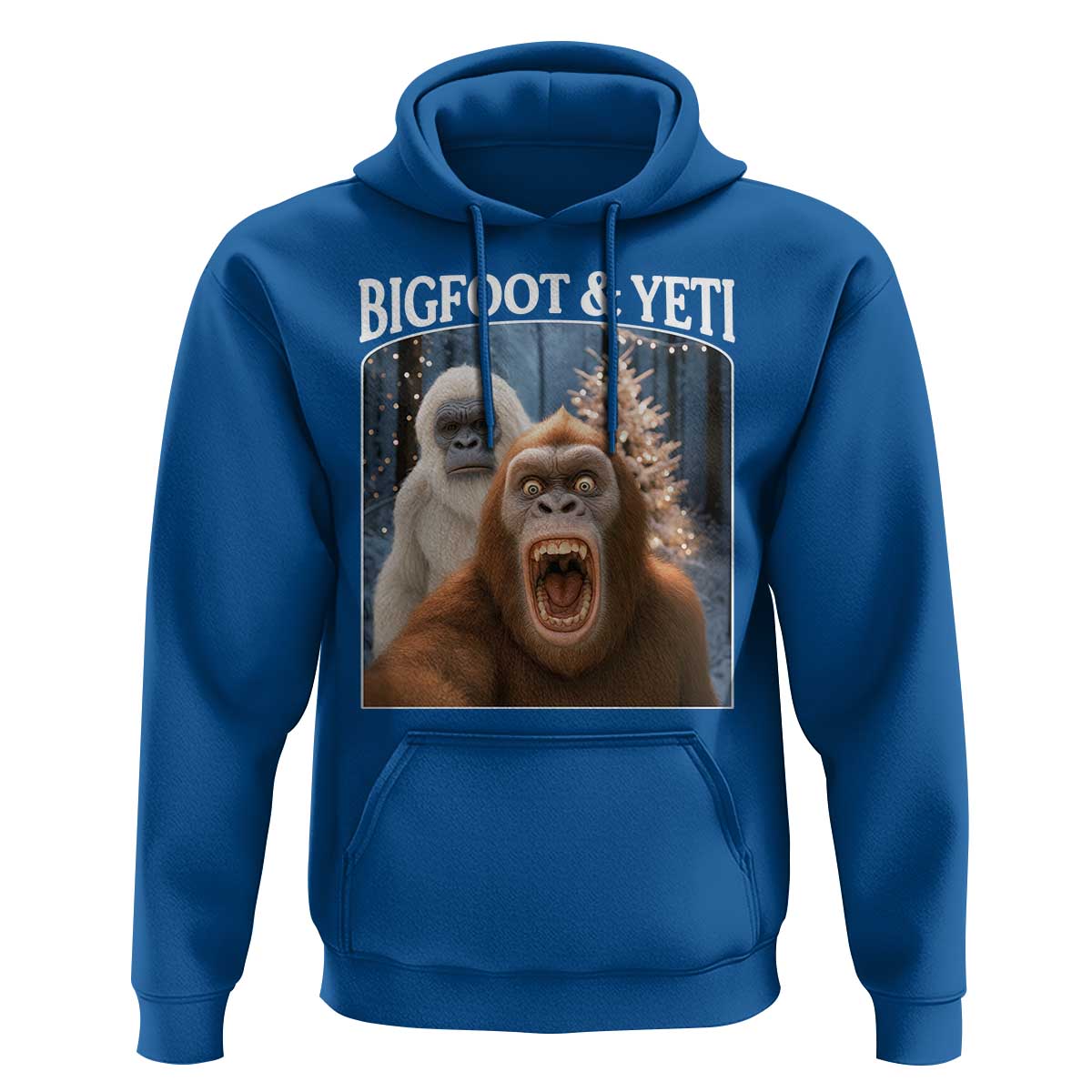 Funny Bigfoot Selfie Hoodie Sasquatch Yeti Christmas - Wonder Print Shop