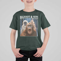 Funny Bigfoot Selfie T Shirt For Kid Sasquatch Yeti Christmas - Wonder Print Shop