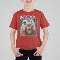 Funny Bigfoot Selfie T Shirt For Kid Sasquatch Yeti Christmas - Wonder Print Shop