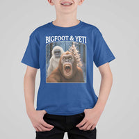 Funny Bigfoot Selfie T Shirt For Kid Sasquatch Yeti Christmas - Wonder Print Shop