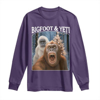 Funny Bigfoot Selfie Long Sleeve Shirt Sasquatch Yeti Christmas - Wonder Print Shop