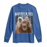 Funny Bigfoot Selfie Long Sleeve Shirt Sasquatch Yeti Christmas - Wonder Print Shop