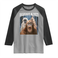 Funny Bigfoot Selfie Raglan Shirt Sasquatch Yeti Christmas - Wonder Print Shop