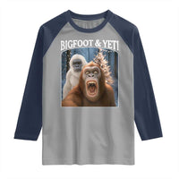 Funny Bigfoot Selfie Raglan Shirt Sasquatch Yeti Christmas - Wonder Print Shop