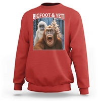 Funny Bigfoot Selfie Sweatshirt Sasquatch Yeti Christmas - Wonder Print Shop