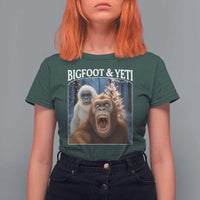 Funny Bigfoot Selfie T Shirt For Women Sasquatch Yeti Christmas - Wonder Print Shop