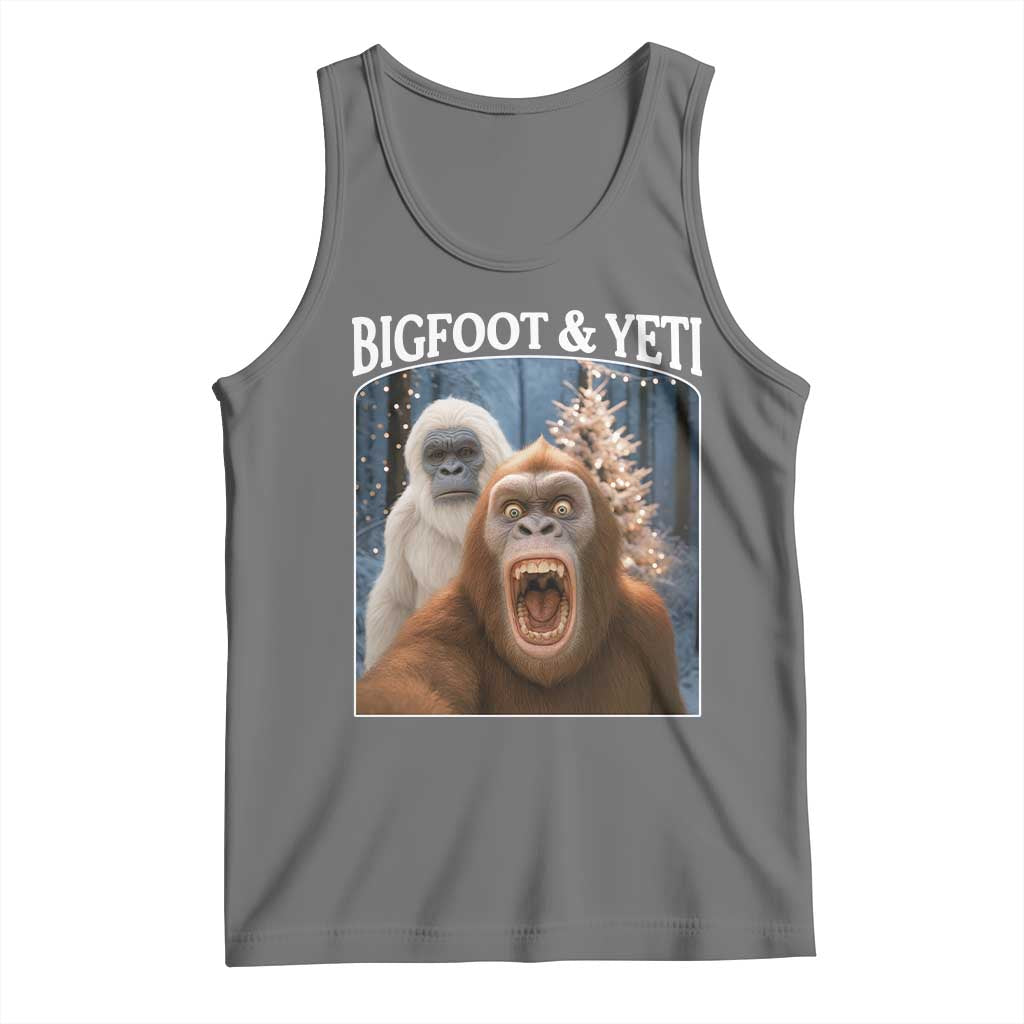 Funny Bigfoot Selfie Tank Top Sasquatch Yeti Christmas - Wonder Print Shop