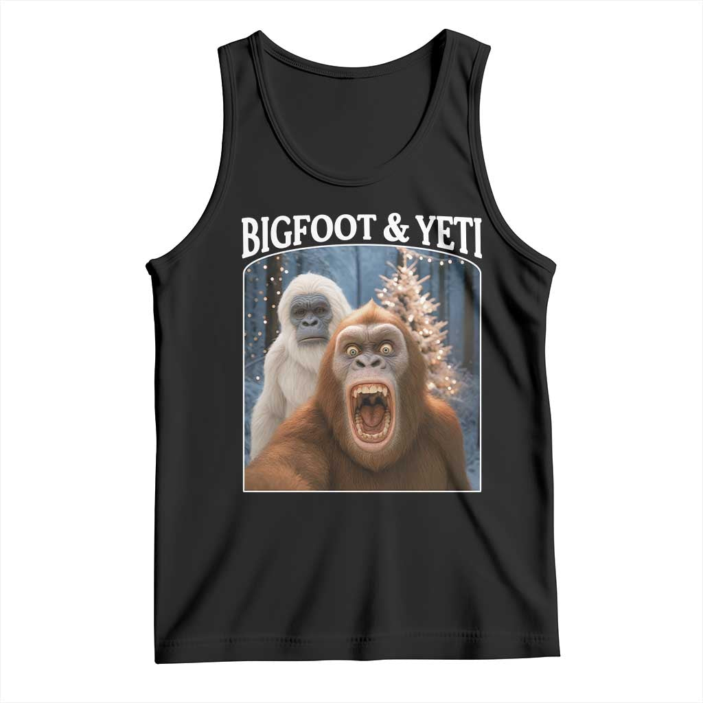 Funny Bigfoot Selfie Tank Top Sasquatch Yeti Christmas - Wonder Print Shop