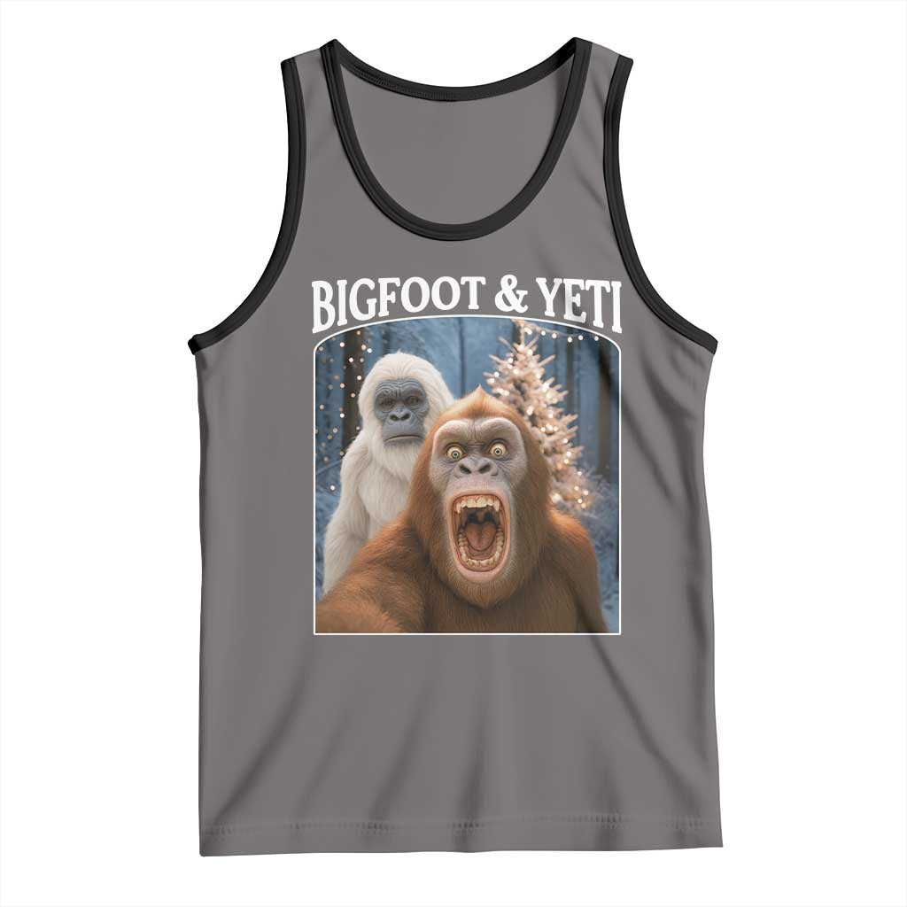 Funny Bigfoot Selfie Tank Top Sasquatch Yeti Christmas - Wonder Print Shop