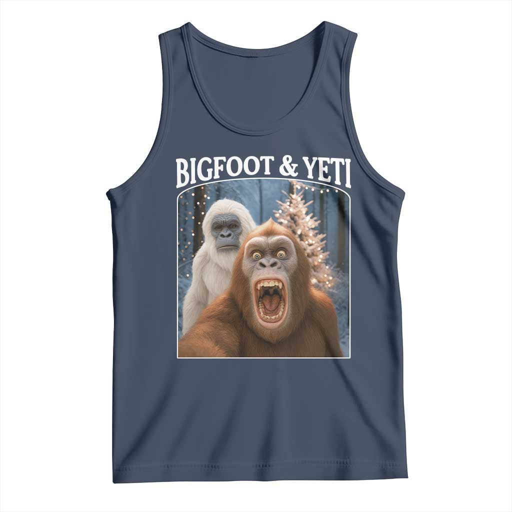 Funny Bigfoot Selfie Tank Top Sasquatch Yeti Christmas - Wonder Print Shop