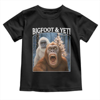 Funny Bigfoot Selfie Toddler T Shirt Sasquatch Yeti Christmas - Wonder Print Shop