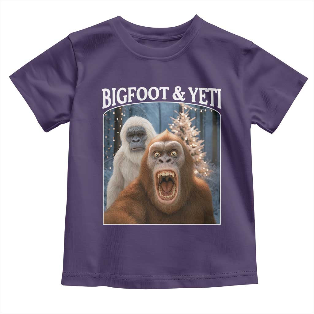 Funny Bigfoot Selfie Toddler T Shirt Sasquatch Yeti Christmas - Wonder Print Shop