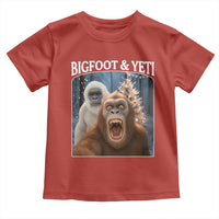 Funny Bigfoot Selfie Toddler T Shirt Sasquatch Yeti Christmas - Wonder Print Shop