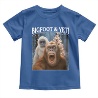 Funny Bigfoot Selfie Toddler T Shirt Sasquatch Yeti Christmas - Wonder Print Shop