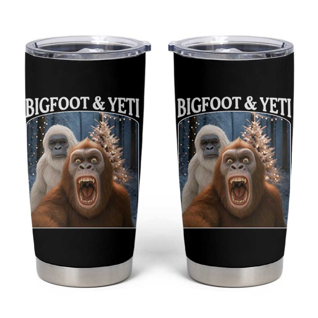 Funny Bigfoot Selfie Tumbler Cup Sasquatch Yeti Christmas - Wonder Print Shop