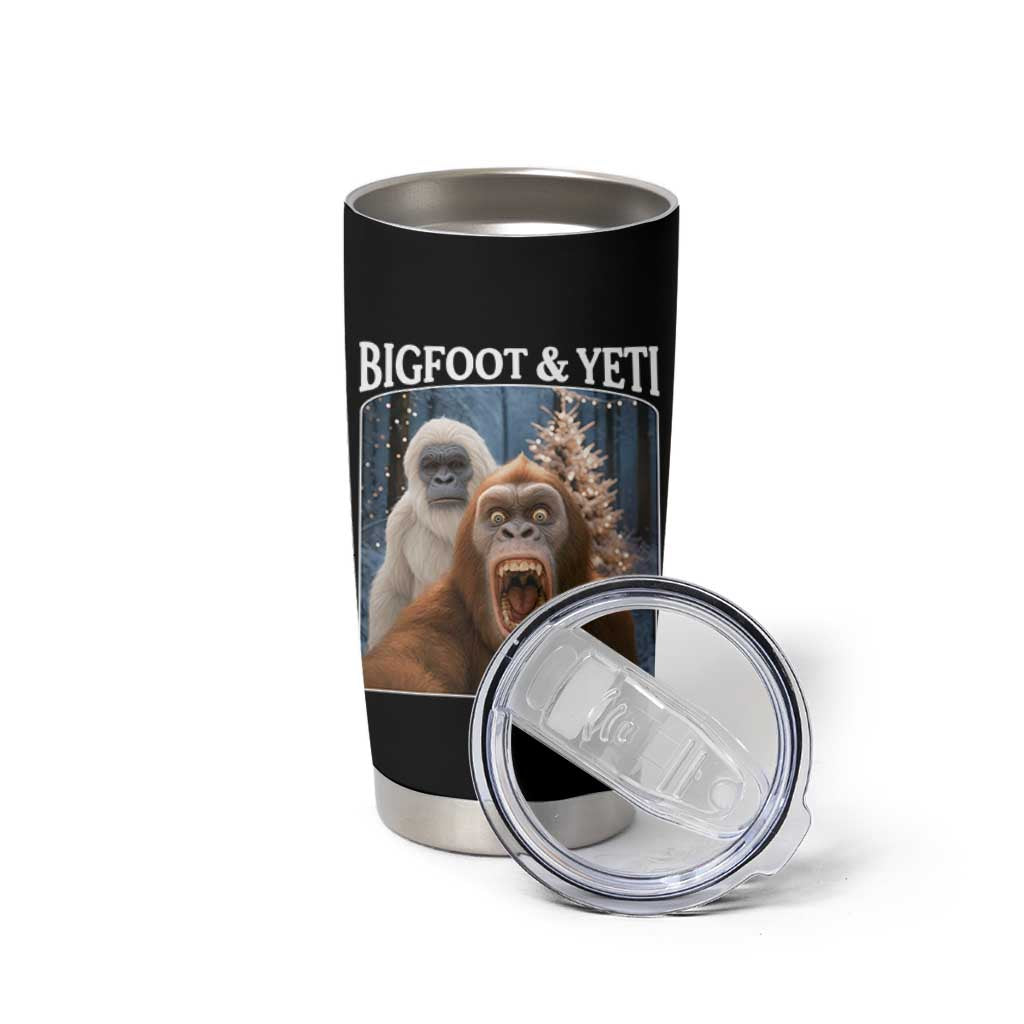 Funny Bigfoot Selfie Tumbler Cup Sasquatch Yeti Christmas - Wonder Print Shop