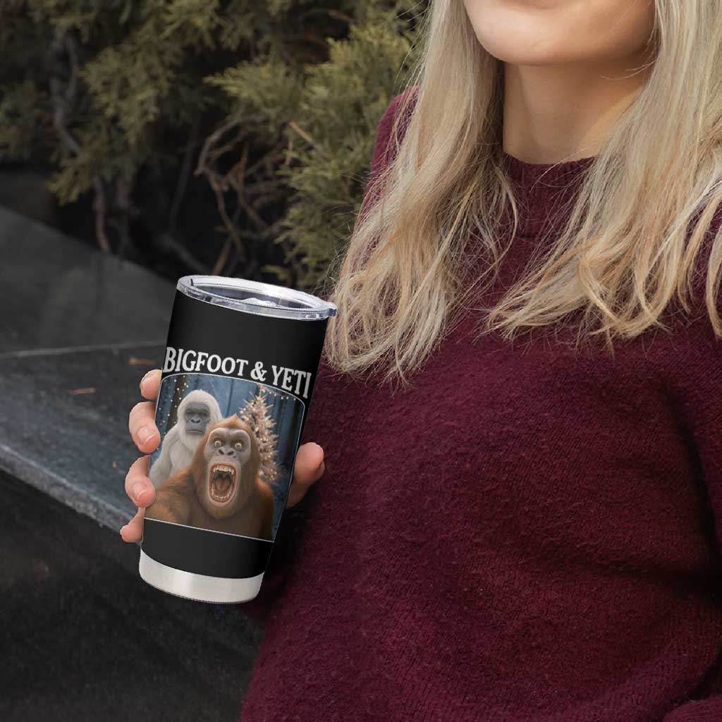 Funny Bigfoot Selfie Tumbler Cup Sasquatch Yeti Christmas - Wonder Print Shop