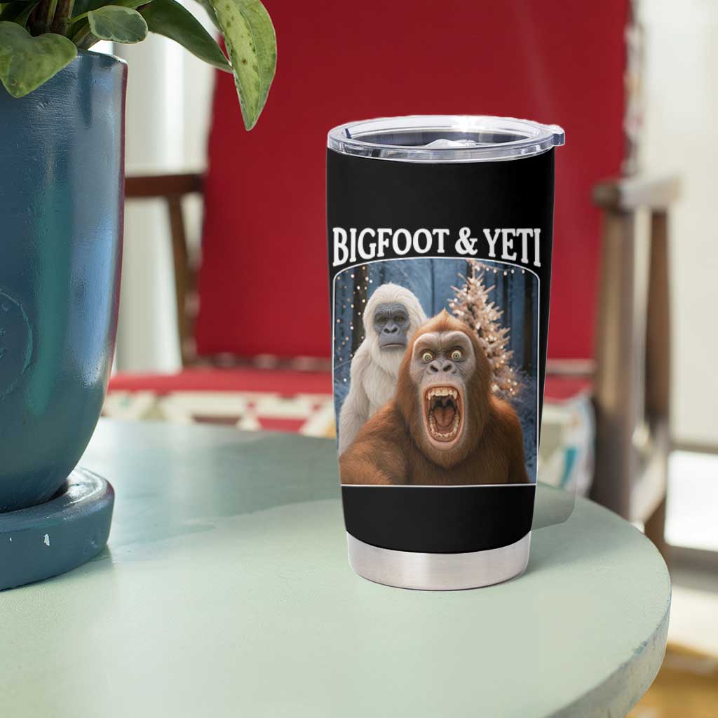 Funny Bigfoot Selfie Tumbler Cup Sasquatch Yeti Christmas - Wonder Print Shop