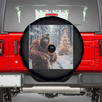 Funny Bigfoot With Cat Selfie Christmas Spare Tire Cover - Wonder Print Shop