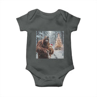 Funny Bigfoot With Cat Selfie Christmas Baby Onesie - Wonder Print Shop