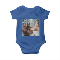 Funny Bigfoot With Cat Selfie Christmas Baby Onesie - Wonder Print Shop