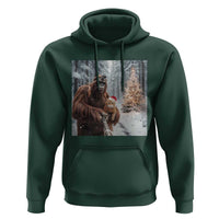 Funny Bigfoot With Cat Selfie Christmas Hoodie - Wonder Print Shop