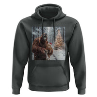 Funny Bigfoot With Cat Selfie Christmas Hoodie - Wonder Print Shop