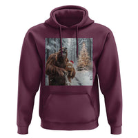 Funny Bigfoot With Cat Selfie Christmas Hoodie - Wonder Print Shop
