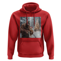 Funny Bigfoot With Cat Selfie Christmas Hoodie - Wonder Print Shop