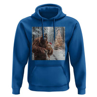 Funny Bigfoot With Cat Selfie Christmas Hoodie - Wonder Print Shop
