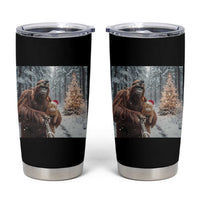 Funny Bigfoot With Cat Selfie Christmas Tumbler Cup - Wonder Print Shop