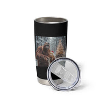 Funny Bigfoot With Cat Selfie Christmas Tumbler Cup - Wonder Print Shop