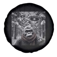 Funny Bigfoot Selfie Spare Tire Cover Sasquatch Alien UFO Christmas - Wonder Print Shop