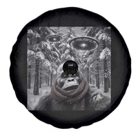Funny Bigfoot Selfie Spare Tire Cover Sasquatch Alien UFO Christmas - Wonder Print Shop