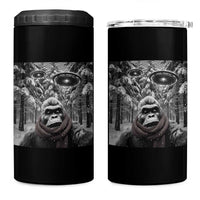 Funny Bigfoot Selfie 4 in 1 Can Cooler Tumbler Sasquatch Alien UFO Christmas - Wonder Print Shop