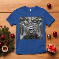 Funny Bigfoot Selfie T Shirt Sasquatch Alien UFO Christmas - Wonder Print Shop