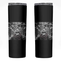 Funny Bigfoot Selfie Skinny Tumbler Sasquatch Alien UFO Christmas - Wonder Print Shop