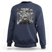 Funny Bigfoot Selfie Sweatshirt Sasquatch Alien UFO Christmas - Wonder Print Shop