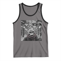 Funny Bigfoot Selfie Tank Top Sasquatch Alien UFO Christmas - Wonder Print Shop