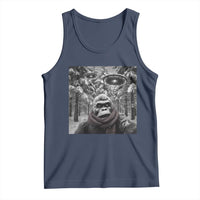 Funny Bigfoot Selfie Tank Top Sasquatch Alien UFO Christmas - Wonder Print Shop