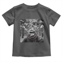 Funny Bigfoot Selfie Toddler T Shirt Sasquatch Alien UFO Christmas - Wonder Print Shop