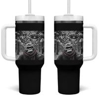 Funny Bigfoot Selfie Tumbler With Handle Sasquatch Alien UFO Christmas - Wonder Print Shop