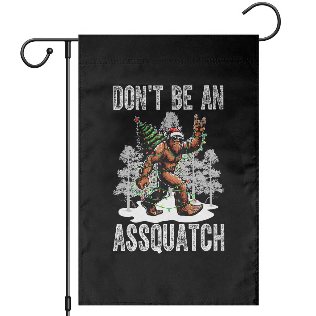 Funny Bigfoot Christmas Garden Flag Do Not Be An Assquatch - Wonder Print Shop