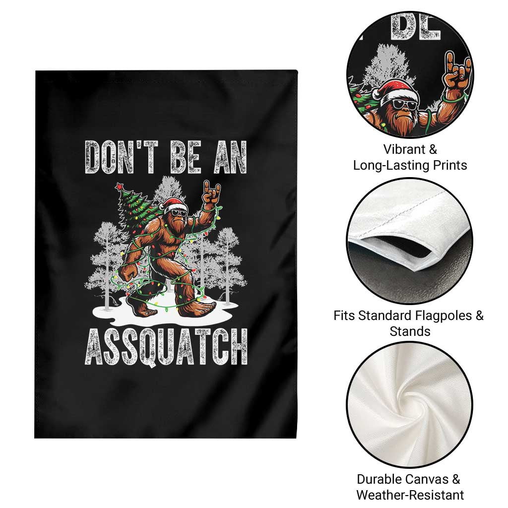 Funny Bigfoot Christmas Garden Flag Do Not Be An Assquatch - Wonder Print Shop